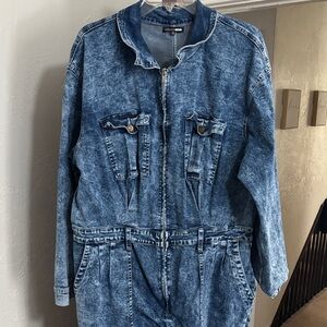 Fashion Nova Blue Denim Jumpsuit